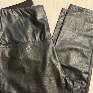 Lysse Black Faux Leather Leggings
